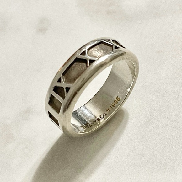 Tiffany & Co. Sterling Silver Atlas Band Ring Size 6.5 - Picture 6 of 7